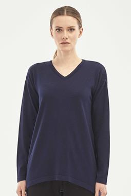 Sweater V-Neck Dark Blue