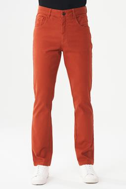 Five-Pocket Pants Dark Orange Brown