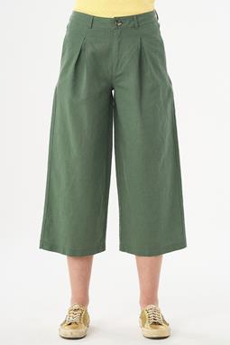 Culotte Pants Linen Mix Green