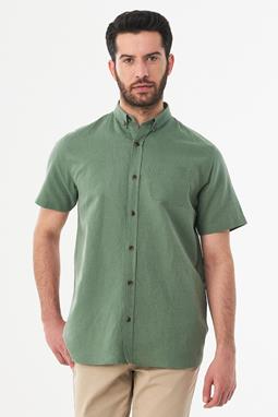Shirt Linen Blend Green