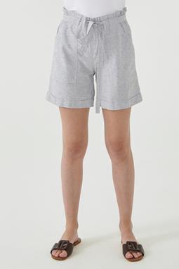 Paperbag Shorts Linen Blend Stripe