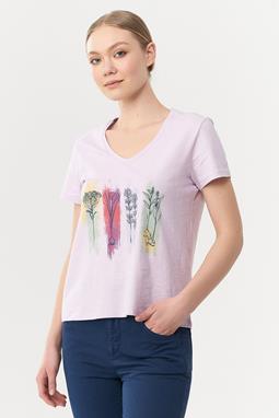 T-Shirt Flowers Lilac