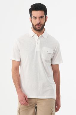 Polo Shirt With Chest Pocket White