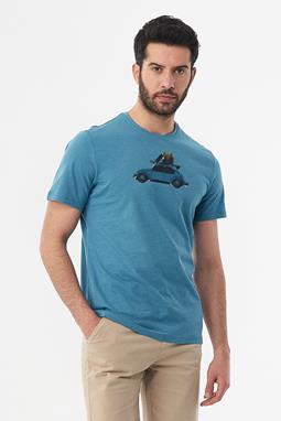 T-Shirt Beetle Blau