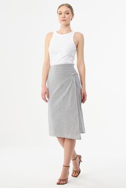 Skirt Wrap Look Light Gray