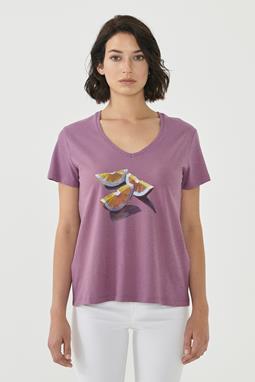 T-Shirt Organic Cotton Print Purple