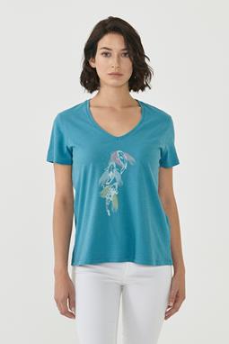 T-Shirt Organic Cotton Print Blue