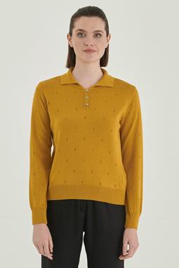 Pullover Mit Kragen Gelb