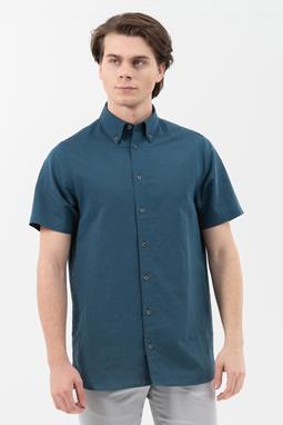 Korte Mouwen Shirt Donkerblauw