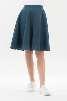 Flared Midi Rok Navy