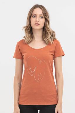 T-Shirt Organic Cotton Print Orange