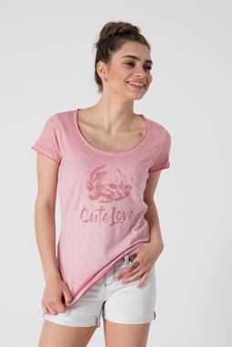 T-Shirt Cat Roze