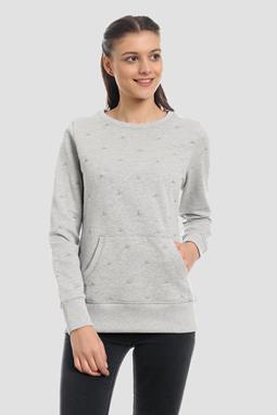 Allover Knitted Organic Cotton Sweatshirt