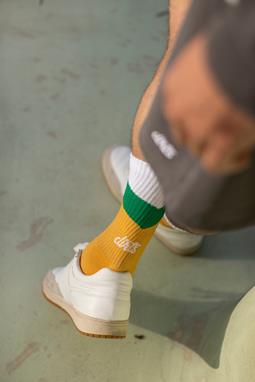 Zig Zag Socks Yellow Green White