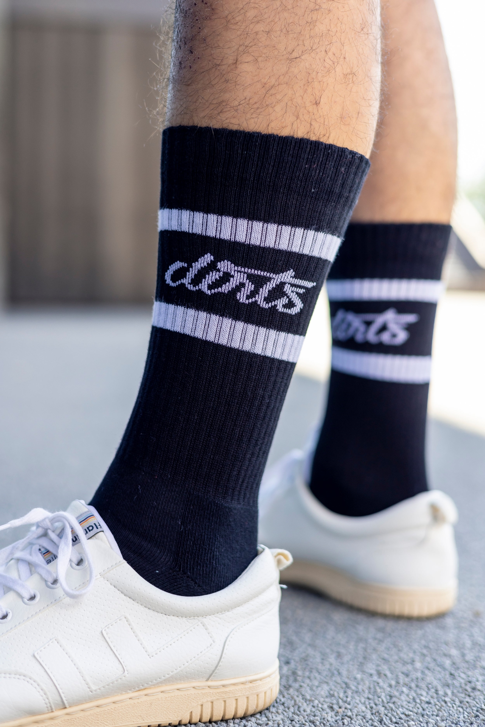 Classic Striped Socks Black