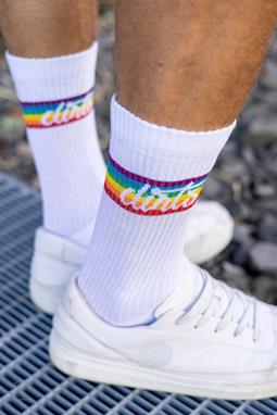 Rainbow Socks White