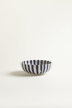 Small Bowl Blue And White Striped