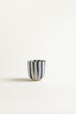Mug Blue And White Striped