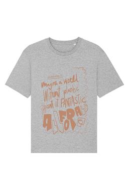 T-Shirt "kein Plastik" Grau