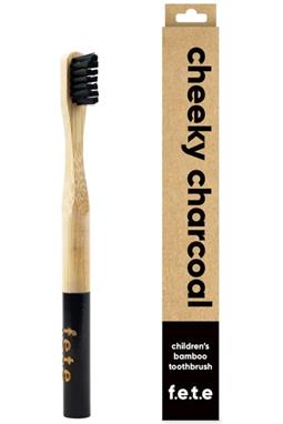 Zachte Bamboe Tandenborstel Voor Kinderen Cheeky Charcoal
