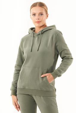 Soft-Touch-Hoodie Oliv
