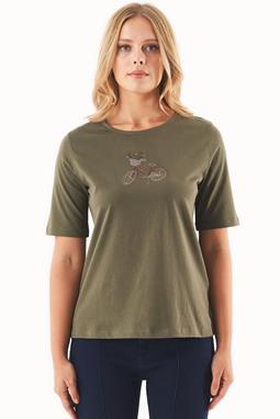 T-Shirt Organic Cotton Bicycle Olive