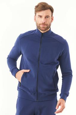 Soft Touch Sweat Jacket Navy