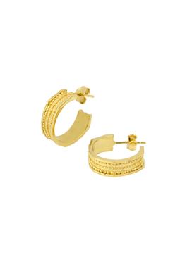 Earrings Chunky Relic Gold Vermeil