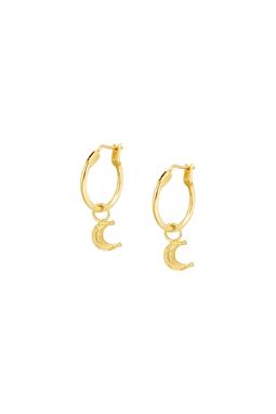 Earrings Tiny Moon Gold Vermeil
