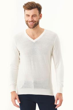 Pullover Mit V-Ausschnitt Off White