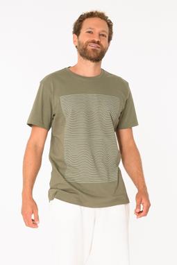 T-Shirt Waves Deep Lichen Green