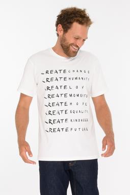 T-Shirt Create Gebroken Wit