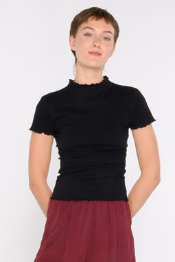 Fitted T-Shirt Structured Black
