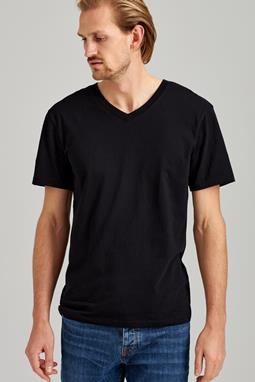 T-Shirt V-Ausschnitt Schwarz