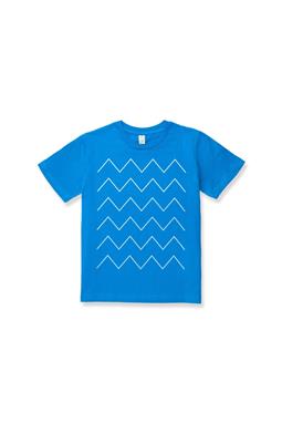 Kinder T-Shirt Zigzag Blauw