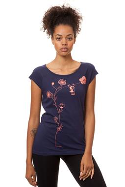 T-Shirt Cap Sleeve Schaukelmädchen Mitternacht