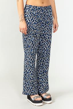 Daria Trousers Blue Leopard