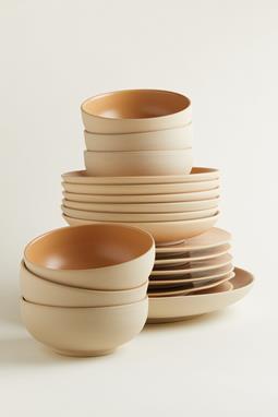 Dinner Set Classic Caramel Inside
