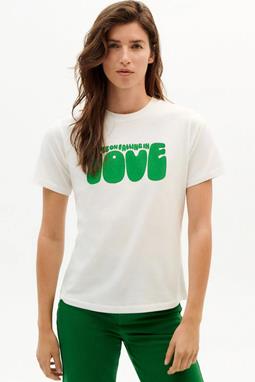 T-Shirt Yes Love Wit & Groen