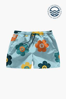 Swim Shorts Manzur By Arlo Flower Print On Blue