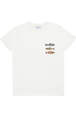 T-Shirt Wildfische Natürlich Weiß