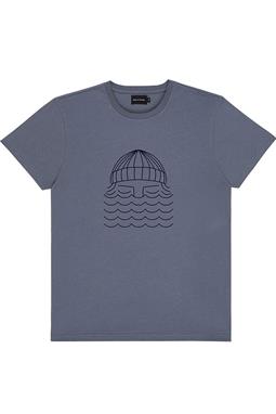 T-Shirt To The Sea Tee Storm Grau