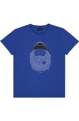 T-Shirt Visser Indigo Blauw