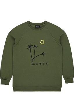 Sweatshirt Rebel Palm Kiwi Groen