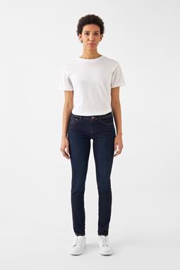 Jeans Mid Sun Slim Comfort Stretch Basic Donkerblauw