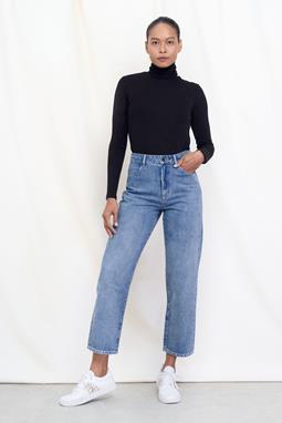 Jeans Wide Straight Non-Stretch Minimal Hellblau