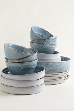 Dinerset Traditioneel - Teal (19 Stuks)