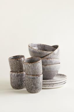 Breakfast Set Traditional Stone Gray (12 Pieces)