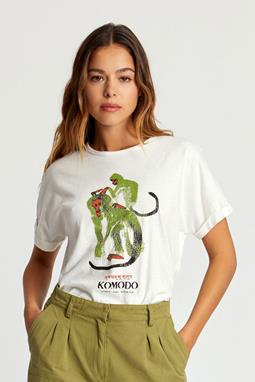 T-Shirt Monkeys White & Green