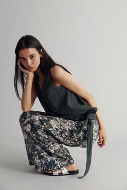 Hose Nari Palazzo Teal Grün